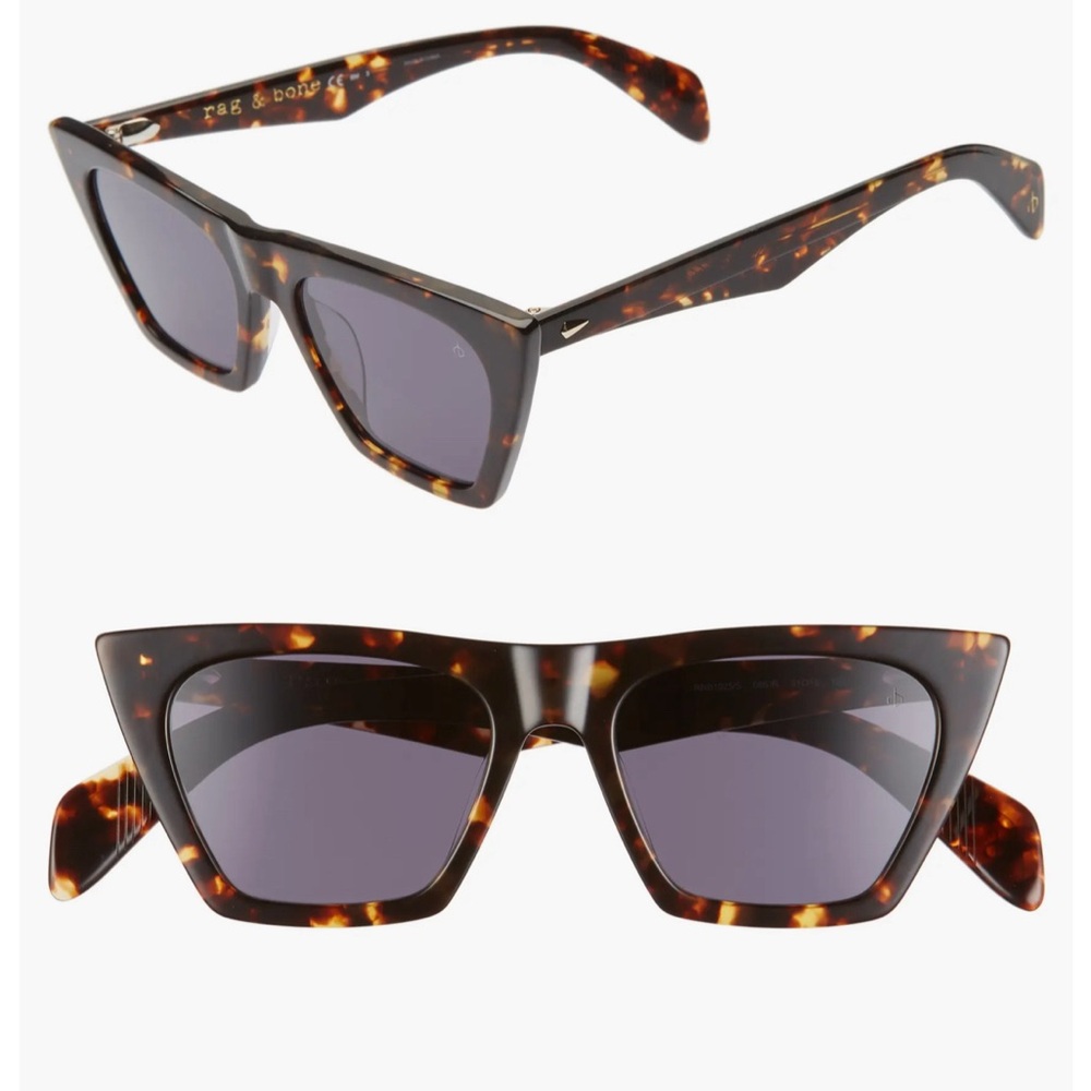 rag & bone 51mm Cat Eye Sunglasses in Dark Havana